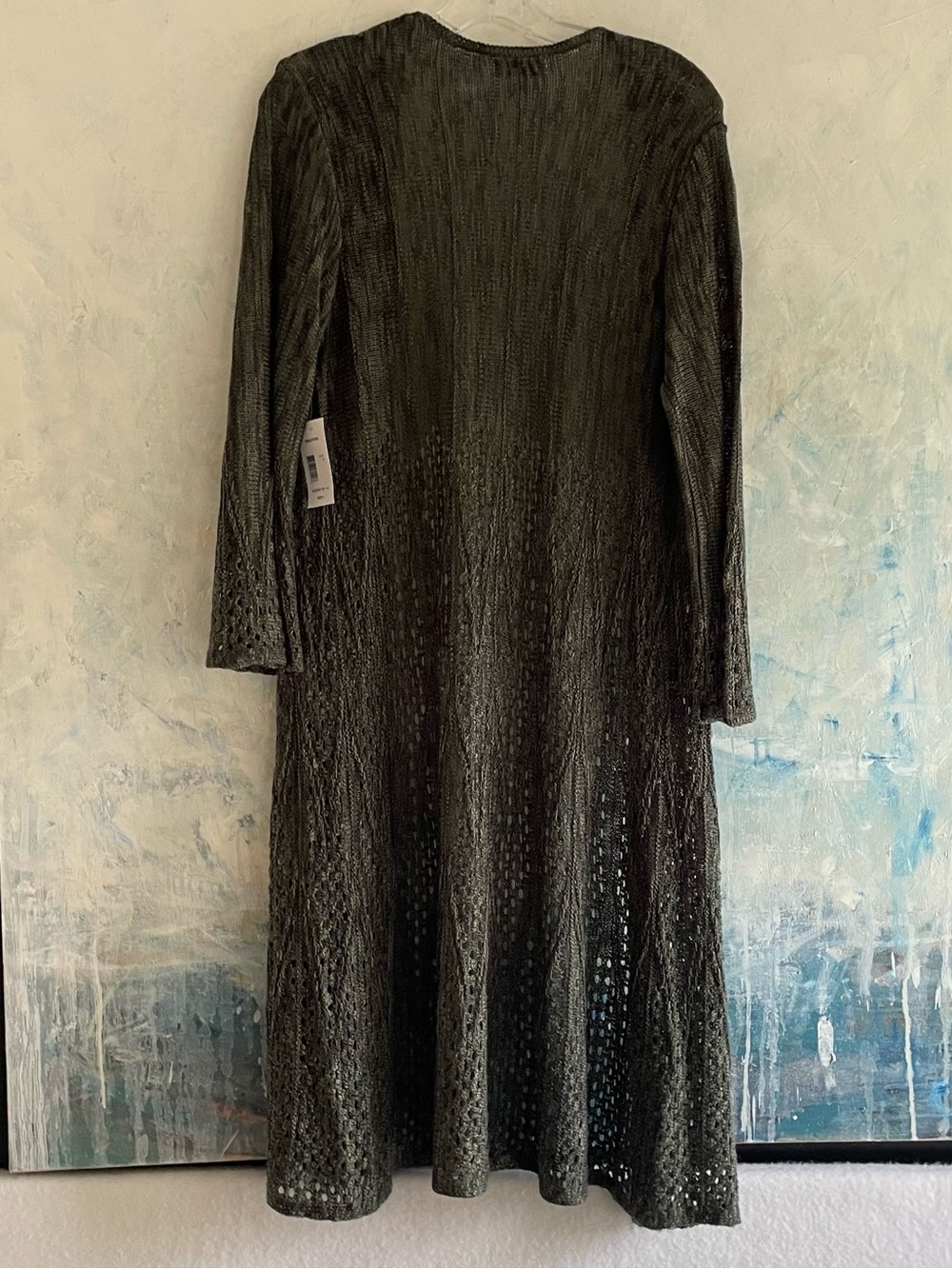 🔥NWT Great Northwest Indigo Cascading Cardigan Sweater Pine Green Size Large - Picture 3 of 9